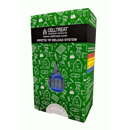 Celltreat Low Retention Pipette Tip Reload System, Non-sterile, 1000 uL, PK1920 229056